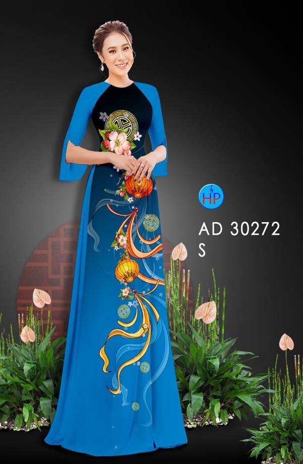 Vải Áo Dài Hoa In 3D AD 30272 40